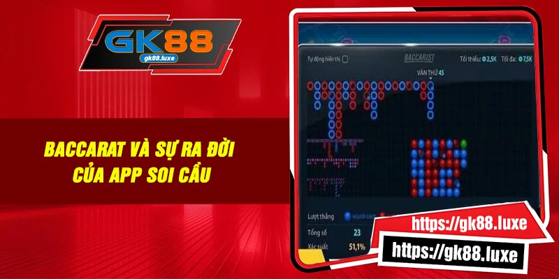 Baccarat và sự ra đời của app soi cầu